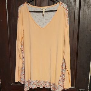 Matilda Jane Peach Floral Long Sleeve Top